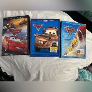 Disney Cars DVD & Blu-ray Set - Red, Blue, Brown